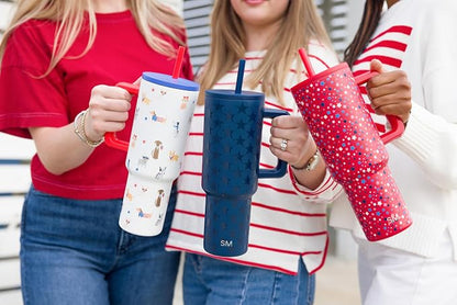 Simple Modern Tumbler with Handle and Straw | 40oz | Stars | Trek Tumbler - Image 4