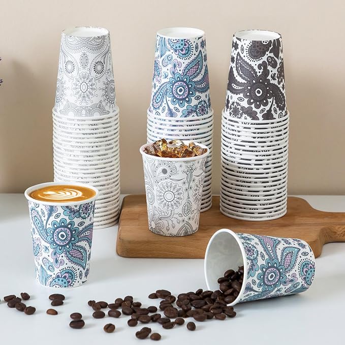 Clawsoff 300 Pack Paper Cups 8 oz, Disposable Coffee Cups 8 OZ | Sturdy - Image 4
