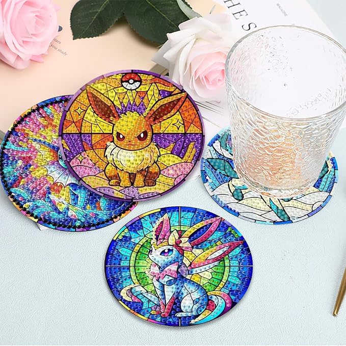 nekpiahu 8Pcs Diamond Painting Coasters - Image 6