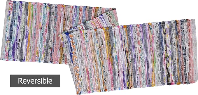 COTTON CRAFT Woven Chindi Table Runner - Image 5