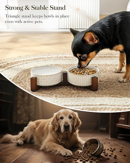 MALACASA Dog Bowl Set, Ceramic Bowls - Image 6