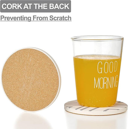 LIFVER Coasters for Drinks, Absorbent Coaster Set of 6 - Image 3