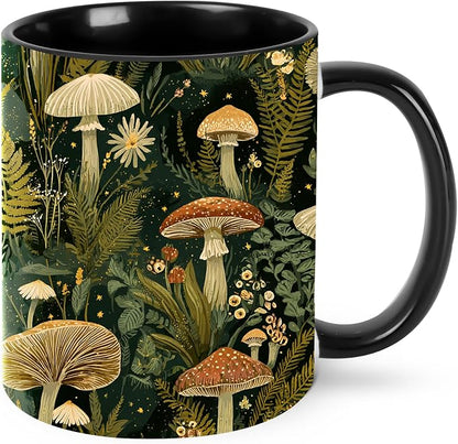 Yrebyou Mushroom Coffee Mug 11oz Ceramic Cup by Yrebyou