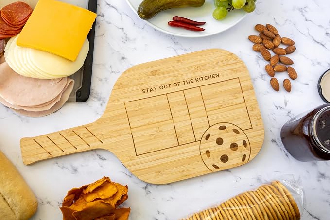 Fox Run Pickleball Paddle Charcuterie Boards, 14.5" x 7.5" - Image 6