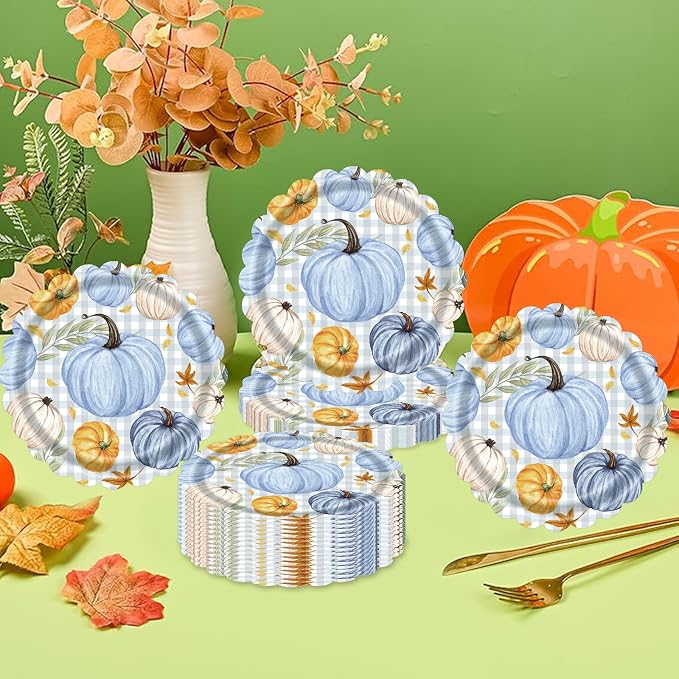 Fall Thanksgiving Paper Plates 7 Inch - Image 2