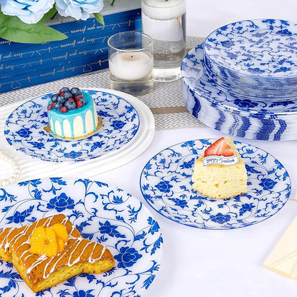 60 PCS Blue Plastic Plates - Image 9