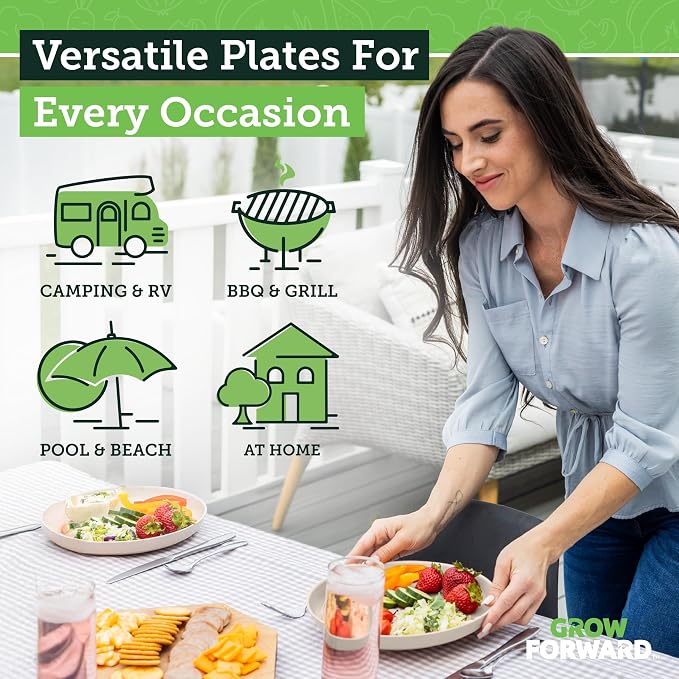 Grow Forward Premium Wheat Straw Plates - Image 2
