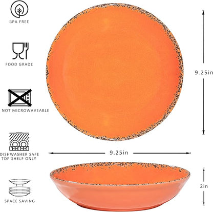 Farmhouse Melamine Pasta Bowls set, 42 OZ Large Fruit Bowl, Lightweight and - Image 5