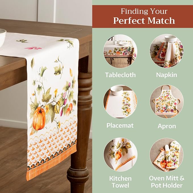 Maison d' Hermine Table Runner 100% Cotton 14.50" x 72" | Table Runners 72 - Image 5
