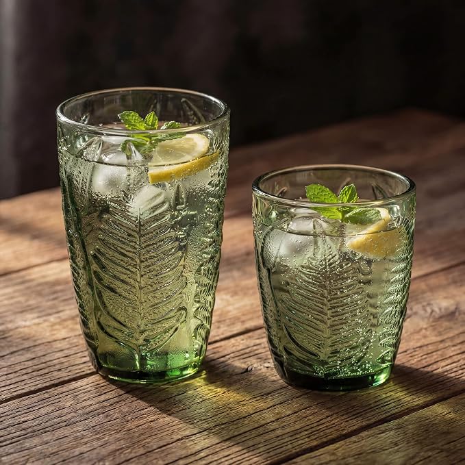 Green Drinking Glasses Set of 8 - Image 5