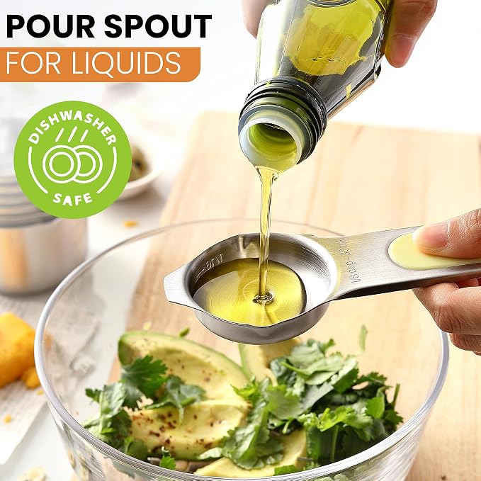 Spring Chef Magnetic Stainless Steel Measuring Cups Set of 7, Pastel | Patented - Image 7