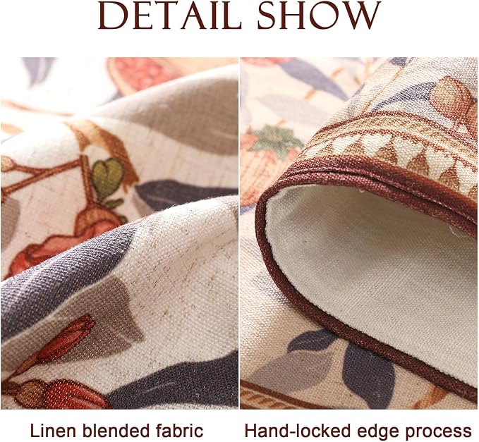 Patdrea Designer French Vintage Linen Table Runner, Floral Pattern, - Image 5