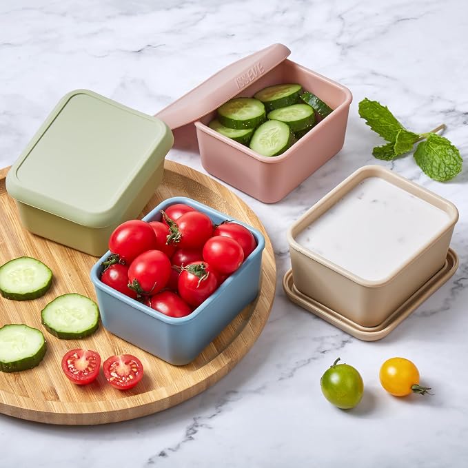 ISSEVE 4Pack 8oz Silicone Snack Containers - Image 7