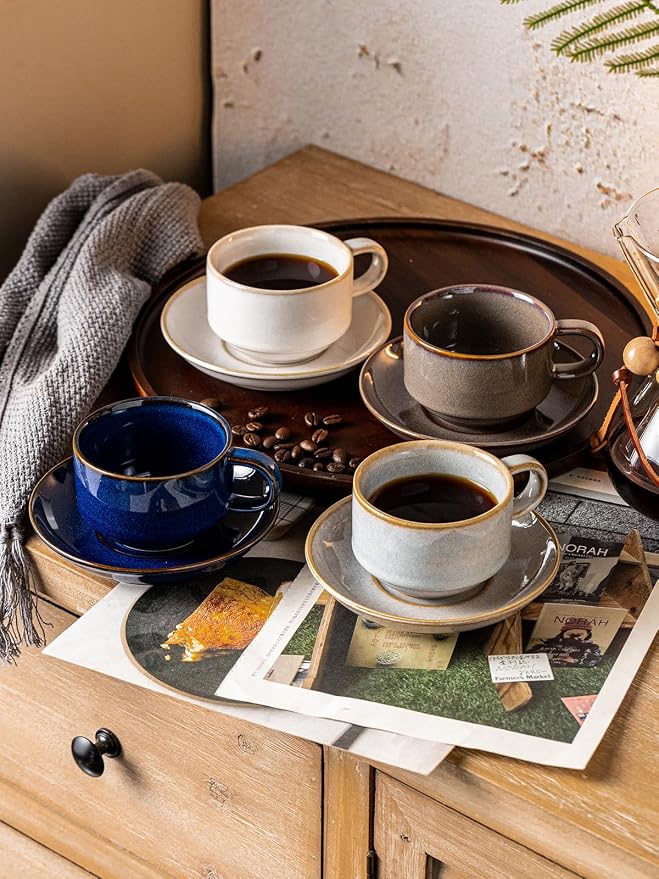 Gomakren 6oz Cappuccino Cups Set of 4 - Image 8