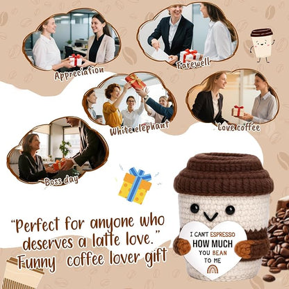 Crochet Coffee Cup Thank You Gift - Image 5
