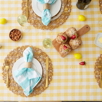 DII Checkered Tabletop Collection 100% Cotton, Machine Washable, Tablecloth - Image 5