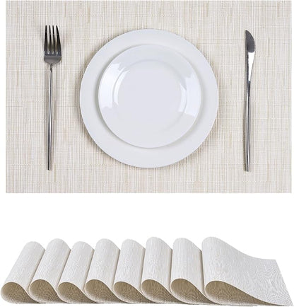 Leetaltree Pale Beige Placemats Set of 8 by Leetaltree-ArtatEveryTable