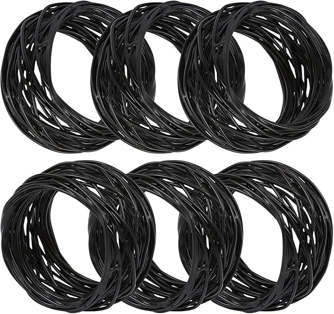 ITOS365 Handmade Round Mesh Black Napkin Rings Holder - Image 3
