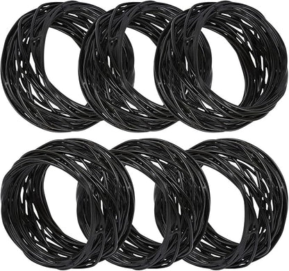 ITOS365 Handmade Round Mesh Black Napkin Rings Holder - Image 3