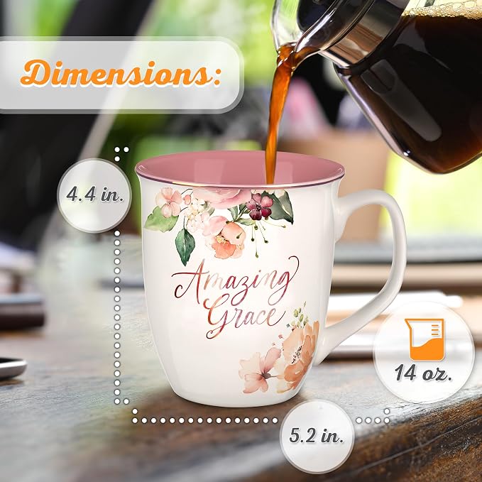 Christian Art Gifts Large Ceramic Inspirational Women's Coffee & Tea Mug: - Image 2