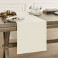 Basic Linen Style Table Runner, 14x72 Inch Ivory | Mitered Corner Design by ZEEMARTONLINE