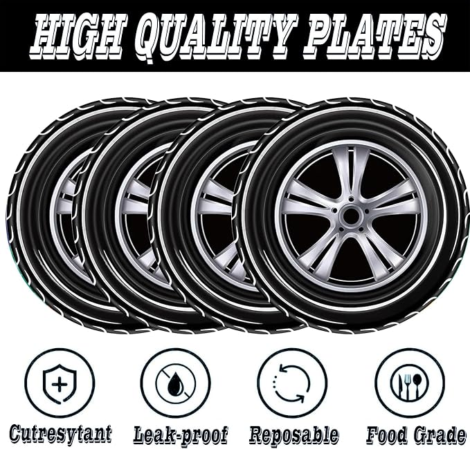 40 Pcs Race Car Party Plates and Napkins Set-9 inch Race Car Paper Dinner - Image 6