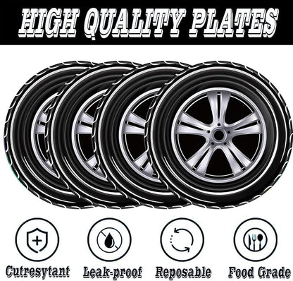 40 Pcs Race Car Party Plates and Napkins Set-9 inch Race Car Paper Dinner - Image 6