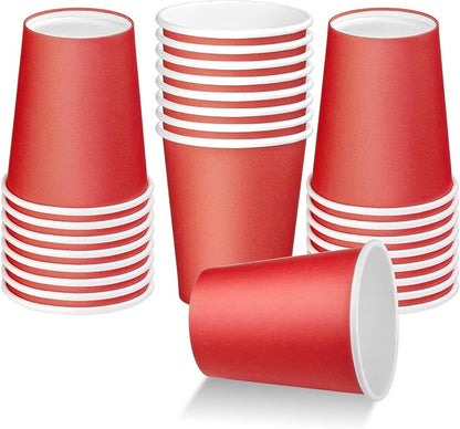 25 Pack 8 oz Disposable Paper Cups, Water Cups by BALDCC