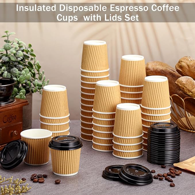 Uiifan 100 Set 4oz Disposable Espresso Cups - Image 3