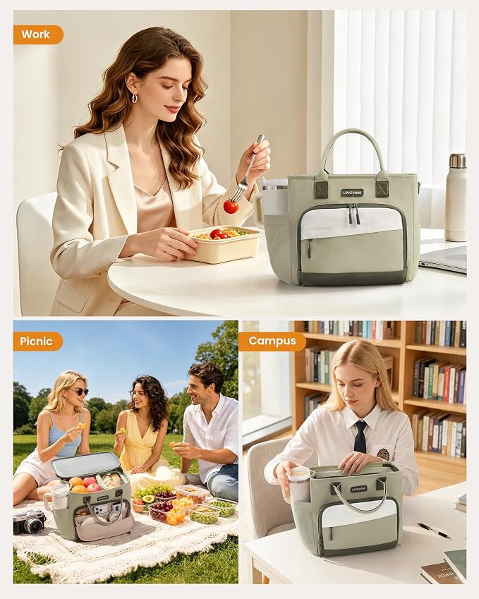 LOVEVOOK Lunch Box for Women, Adult Lunch Bag for Work - Image 7