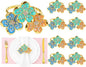Flower Napkin Rings Set of 8, European Palace-Style Glaze, High-Temperature by Unknown