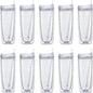 DISCOUNT PROMOS Tall Orbit Acrylic Tumblers 20 oz. Set of 10, Bulk Pack - Perfect for Iced Coffee, Soda, Other Hot & Cold Beverages - Clear