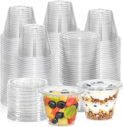 AOZITA [50 Sets, 9 oz Clear Plastic Cups by AOZITA