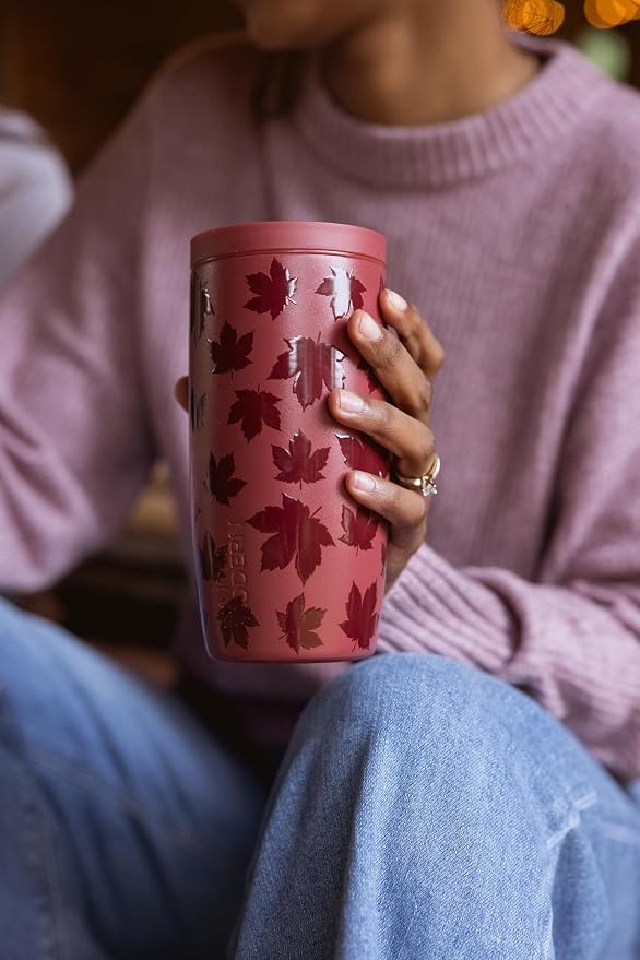 Simple Modern Halloween Travel Coffee Mug 360° Lid | 16oz | Leaves | Voyager - Image 2
