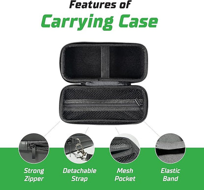 Airmoto Carrying Case - Durable Storage Box Compatible with Most Handheld Tire Inflators - Hard Case for Tire Inflator Portable Air Compressor - Mesh Pocket for Air Pump Connectors - Container Only