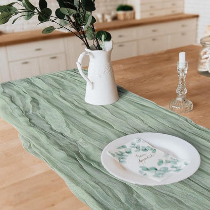 1 Pack Cheesecloth Table Runner 10Ft Christmas Gauze Boho Table Runners - Image 5
