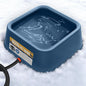 Heated Water Bowl for Dogs & Cats, 3.5L/120oz Large Heated Dog Bowl for Pets, Livestock & Outside Animal, Safe Anti-Tip Heated Pet Bowl for Indoor/Outdoor, Melts Ice, Wide Mouth, 25W, Blue