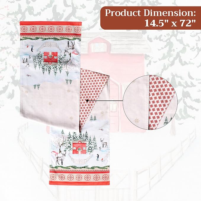 Maison d' Hermine Table Runner 100% Cotton 14.50" x 72" | Table Runners 72 - Image 7