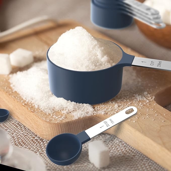 Measuring Cups & Spoons Set, Stackable Cups and Spoons | Nesting Measure Cups - Image 6