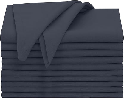 Ruvanti Cloth Napkins Set of 12, 18x18 Inches, 100% Cotton, Washable, Soft & Absorbent, Perfect for Wedding, Christmas, ‎Thanksgiving Dinners - Ombre Blue