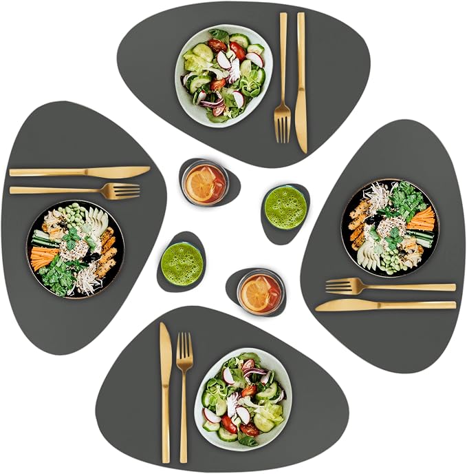 Faux Leather Placemats and Coasters by CaSail