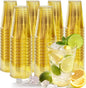 Glowserve 200 Pack 12 oz Gold Disposable Plastic Cups Cocktail Glasses | Cold by glowserve