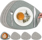 Faux Leather Placemats Set of 4, Dual Sided by Chitomars