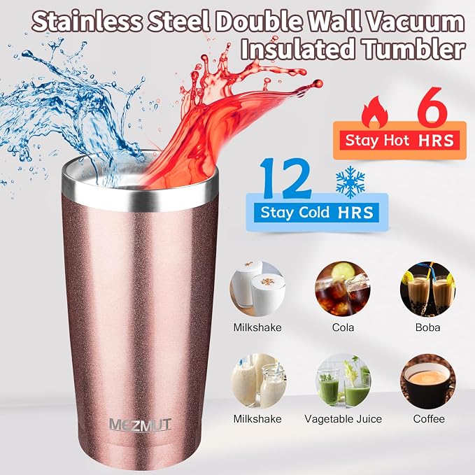 MEZMUT 20oz Insulated Tumbler Travel Coffee Mug - Image 2