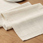 Linen Textured Table Runner, Ivory Table Runners 48 Inches Long | Raised Grid by Aoztio