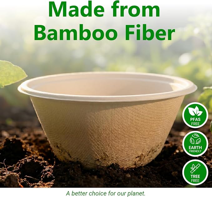 25 oz Bamboo Disposable Bowls - Image 6