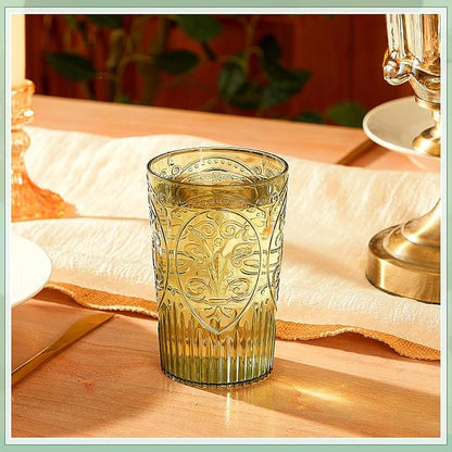 48 Pcs 16 oz Plastic Vintage Drinking Glasses Stemless Ribbed Highball Glasses - Image 5