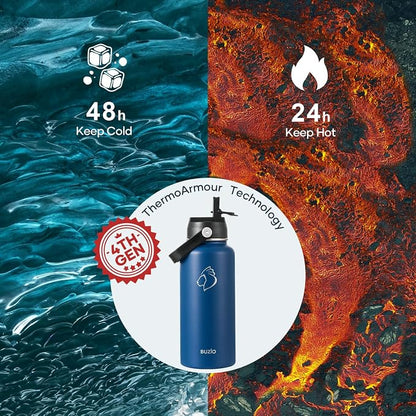 BUZIO Insulated Stainless Steel Water Bottle 32 oz - Image 2