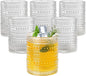 Amyoole Hobnail Drinking Glasses Set of 6, 12oz Bar Tumbler Glassware | Clear by Amyoole