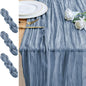 Cheesecloth Table Runner 10FT 3Pcs Dusty Blue Boho Gauze Runners | Cheese Cloth by Xiomot